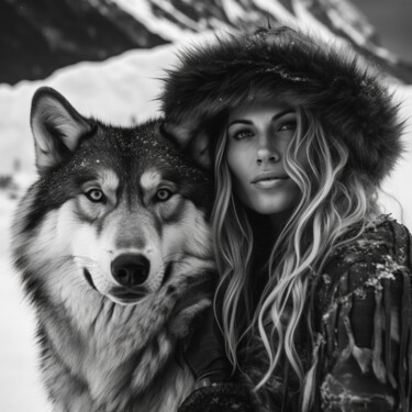 Woman with Wolf