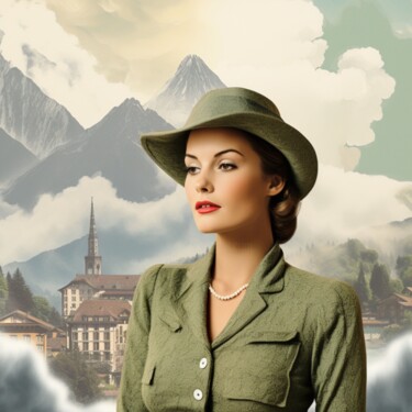 SWISS WOMAN IN THE MOUNTAINS 77